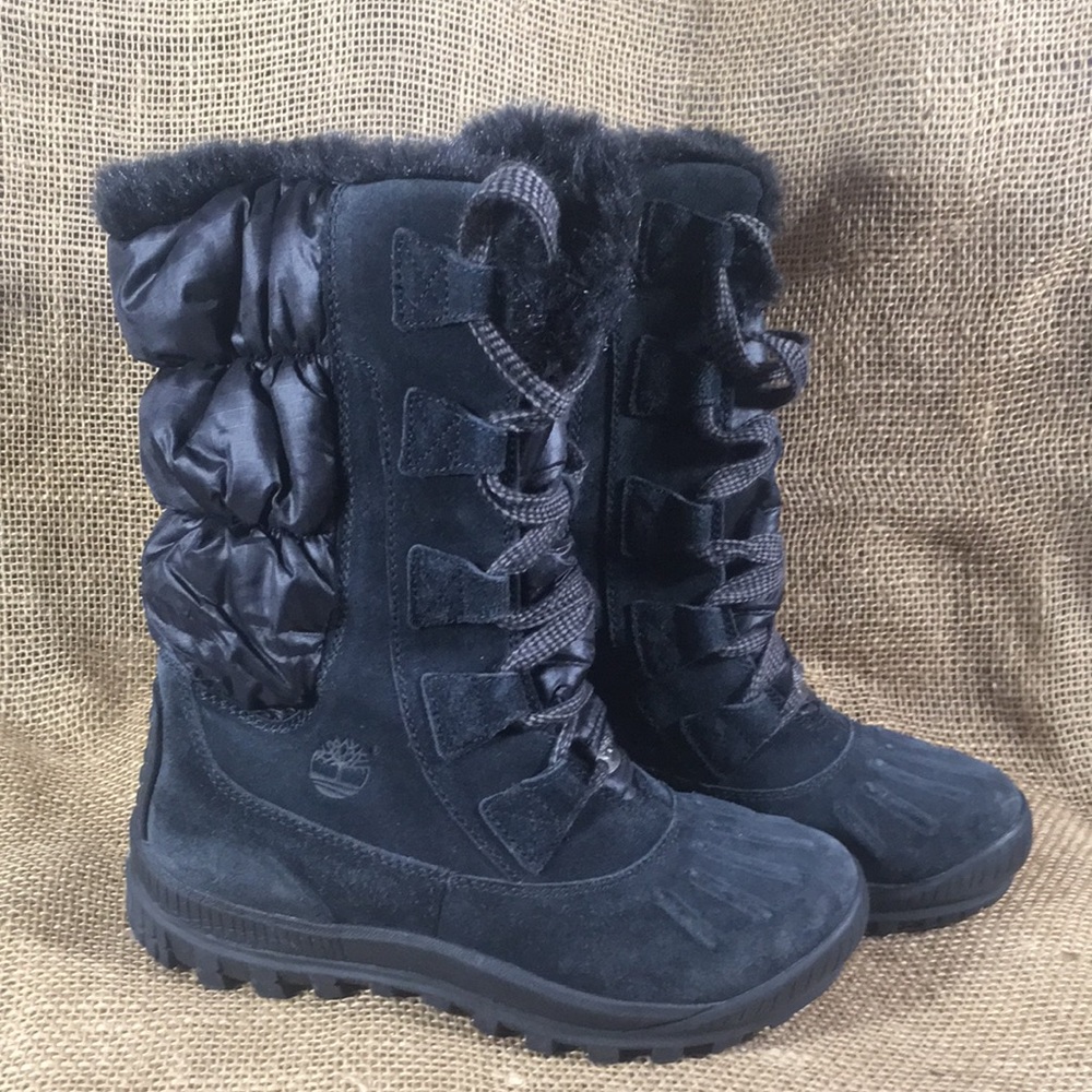 Timberland Suede Tall Warm Snow Boot Lace Up